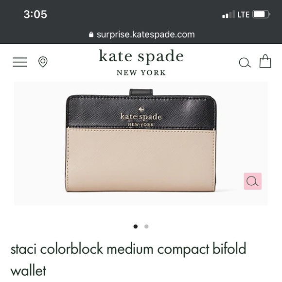 kate spade staci colorblock medium compact bifold wallet - Picture 3 of 5